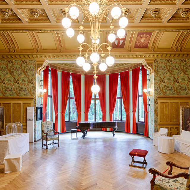 Saal im Haus Wahnfried Bayreuth. Beitragsbild zu den Wahnfried-Konzerten